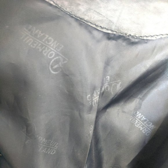 EASTER SALE DORMEIUL ENGLAND Sz S genuine soft leather black motorcycle jacket - Picture 9 of 11